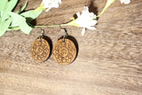 Crown Chakra Wooden Earrings