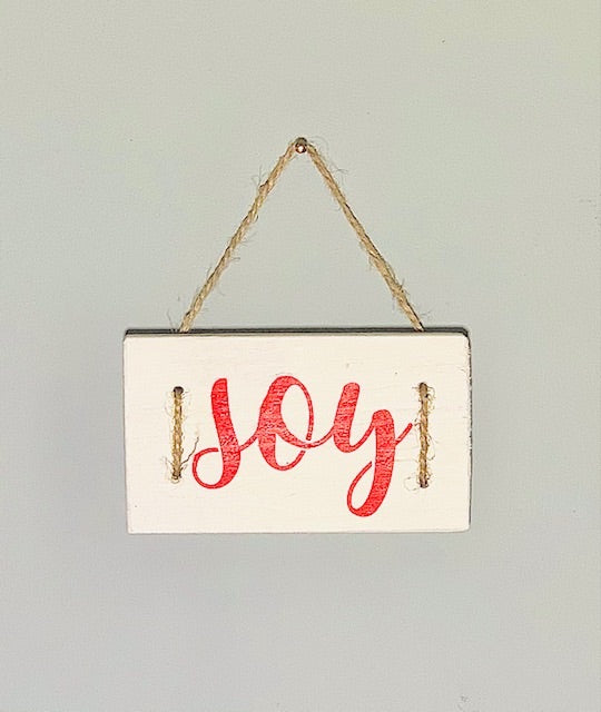 Joy Christmas Wooden Sign