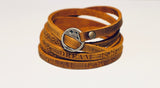 Leather Bracelet with Inspirational Quotes