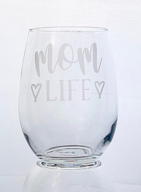 Mom Life Wine Glass - 16oz