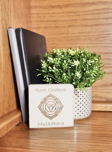 Root Chakra (Muladhara) Laser Engraved Block